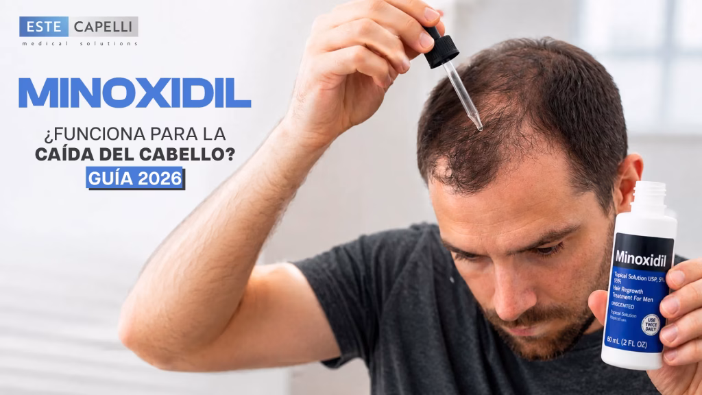 Minoxidil para la caída del cabello, aplicación tópica y resultados en EsteCapelli Chile